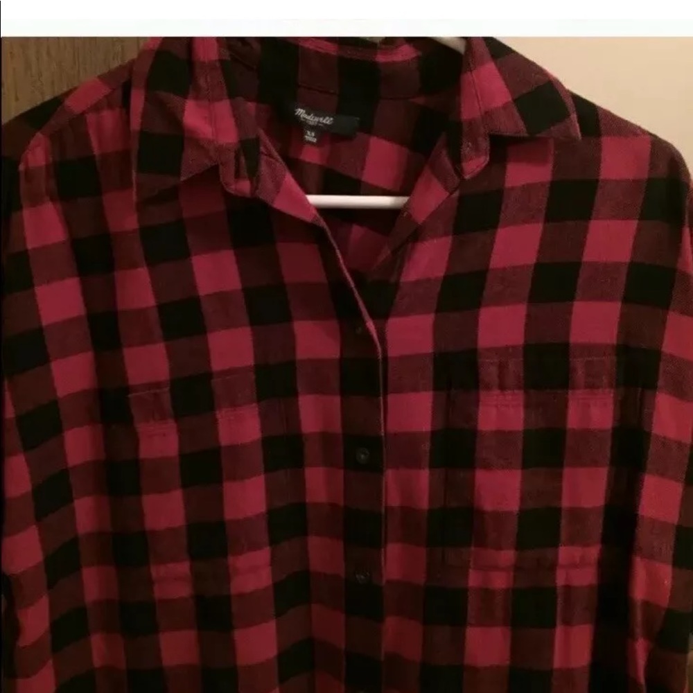 Madewell Plaid Flannel Courier Shirt Buffalo Plaid - Picture 5 of 5